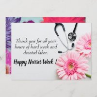 Happy Nurses Week Pink Daisy Floral