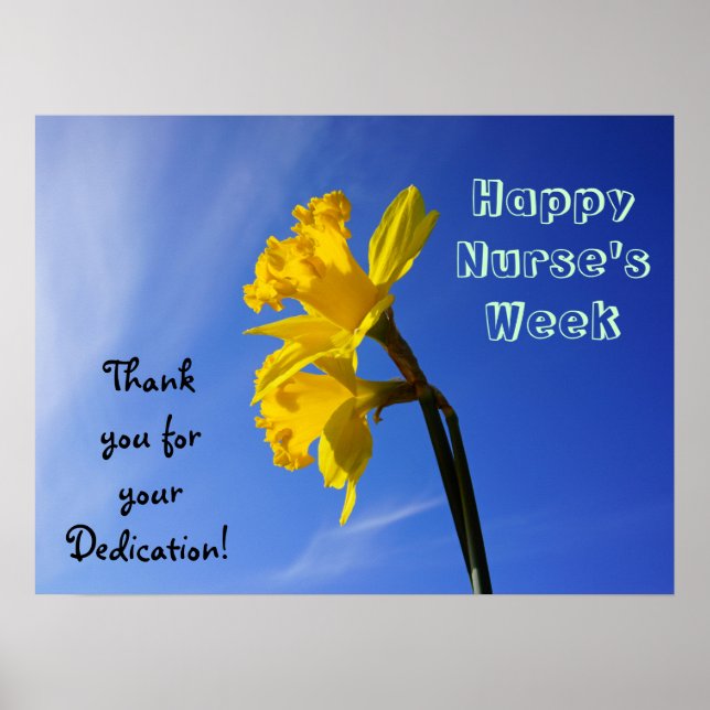 Happy Nurse's Week Plakate Dank Dedication (Vorne)