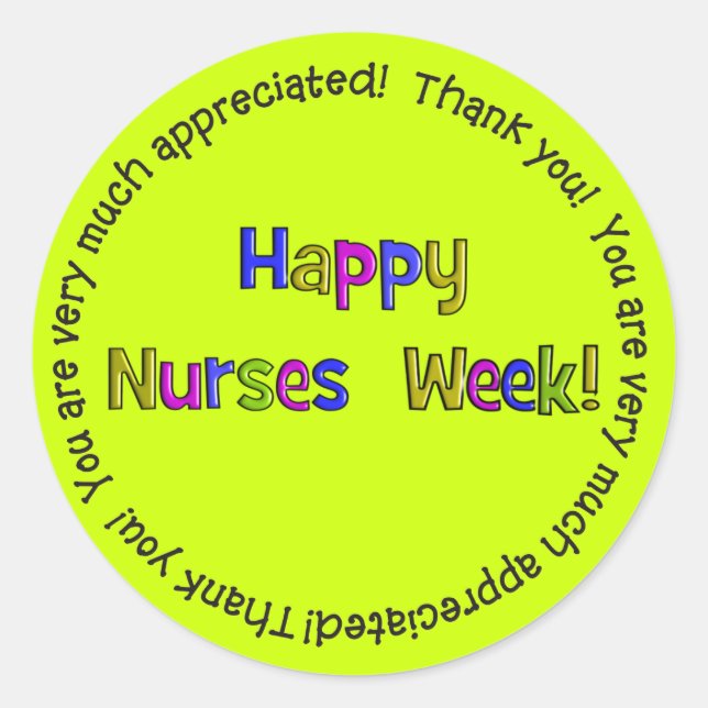 Happy Nurses Week Stickers (Vorderseite)