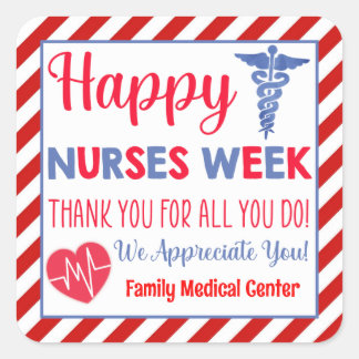 Happy Nurses Wevor Quadratischer Aufkleber