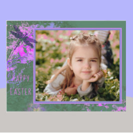 Happy Oaster Abstrakt Floral Art Foto Rahmen Postc Postkarte