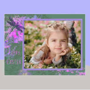 Happy Oaster Abstrakt Floral Art Foto Rahmen Postc Postkarte