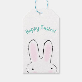 Happy Oaster aquamarin niedlich Ostern Bunny benut Geschenkanhänger