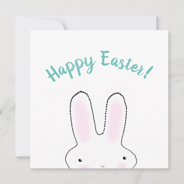 Happy Oaster aquamarine lustige lustige, benutzerd Karte (Vorderseite)