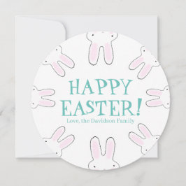 Happy Oaster aquamarine niedliche Bundnies Spaß Feiertagskarte