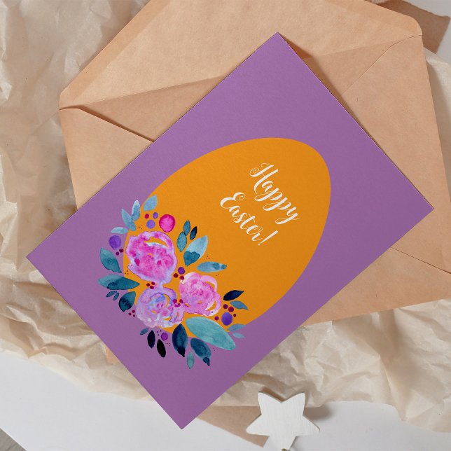 Happy Oaster Aquarell Feiertagskarte (Von Creator hochgeladen)