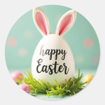 Happy Oaster Aufkleber mit sonnigen Ohren auf dem