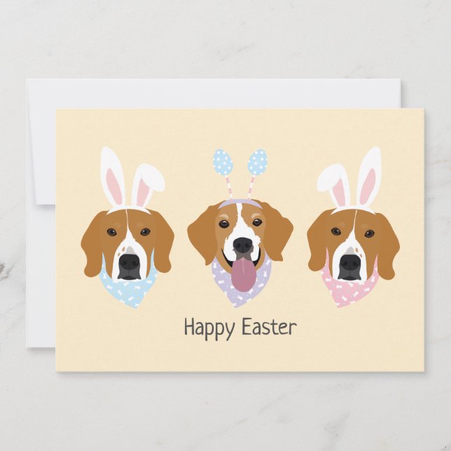 Happy Oaster Beagle Hunde Feiertagskarte (Vorderseite)