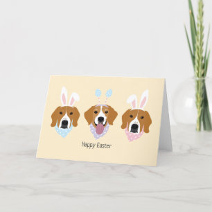 Happy Oaster Beagle Hunde Feiertagskarte