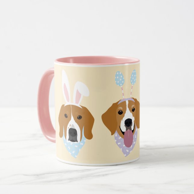 Happy Oaster Beagle Hunde Tasse (Vorderseite Links)