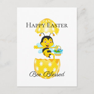 Happy Oaster Bee Gesegneter Cartoon Postkarte
