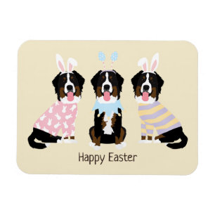 Happy Oaster Bernese Mountain Hunde Magnet
