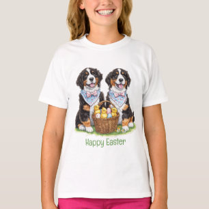 Happy Oaster Bernese Mountain Hunde T-Shirt