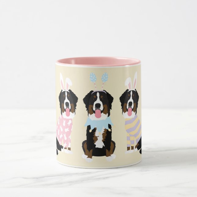 Happy Oaster Bernese Mountain Hunde Tasse (Zentrum)