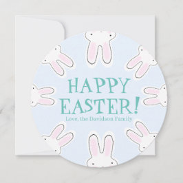 Happy Oaster blassblau niedliche lustige Brötchen  Feiertagskarte