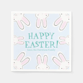 Happy Oaster blassblau niedliche Peakbüschen lusti Serviette