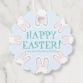Happy Oaster blassblau niedliche Peeking Bands lus Geschenkanhänger