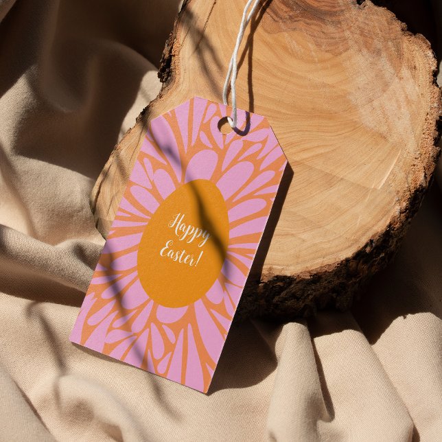 Happy Oaster Blumenbrust Orange Ei Klassische Rund Geschenkanhänger (Von Creator hochgeladen)