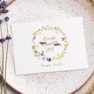 Happy Oaster Boho Wasserfarbe Postkarte