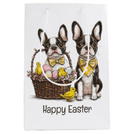 Happy Oaster Boston Terrier Dogs Mittlere Geschenktüte