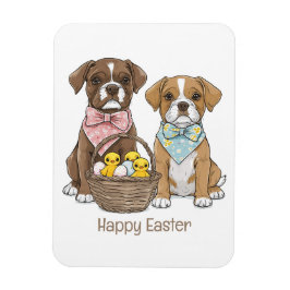 Happy Oaster Boxer Hunde Magnet