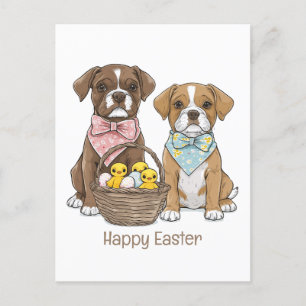 Happy Oaster Boxer Hunde Postkarte