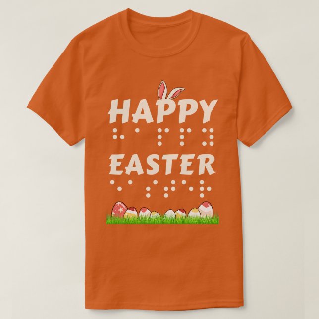 Happy Oaster Braille Blind Sehbehinderte Este T-Shirt (Design vorne)