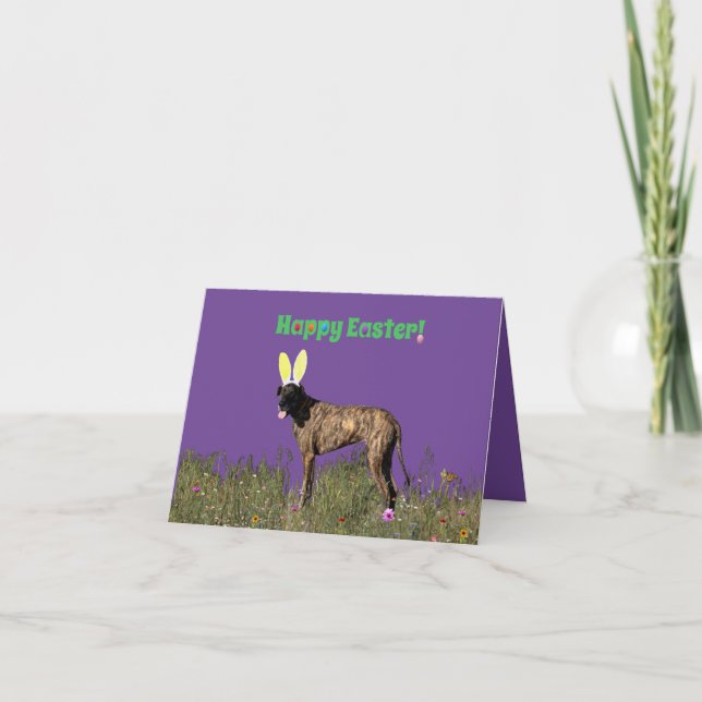Happy Oaster Brindle Great Dane Karte (Vorderseite)