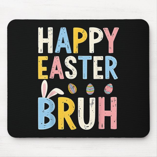 Happy Oaster Bruh Meme Funny Bunny Bro Teens Boys Mousepad (Vorne)