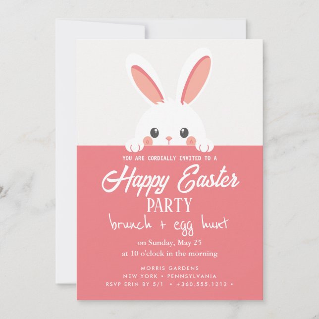 Happy Oaster Brunch and Egg Hunt Einladung (Vorderseite)