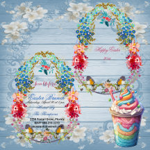 Happy Oaster Brunch dekorative Eier Vögel Blüte