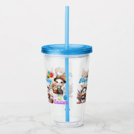 Happy Oaster Bunnies Acryltrinkbecher