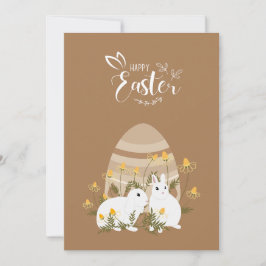 Happy Oaster bunnies mit Eierkaricature Feiertagskarte