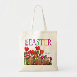 Happy Oaster Bunnies mit Tulips Tragetasche