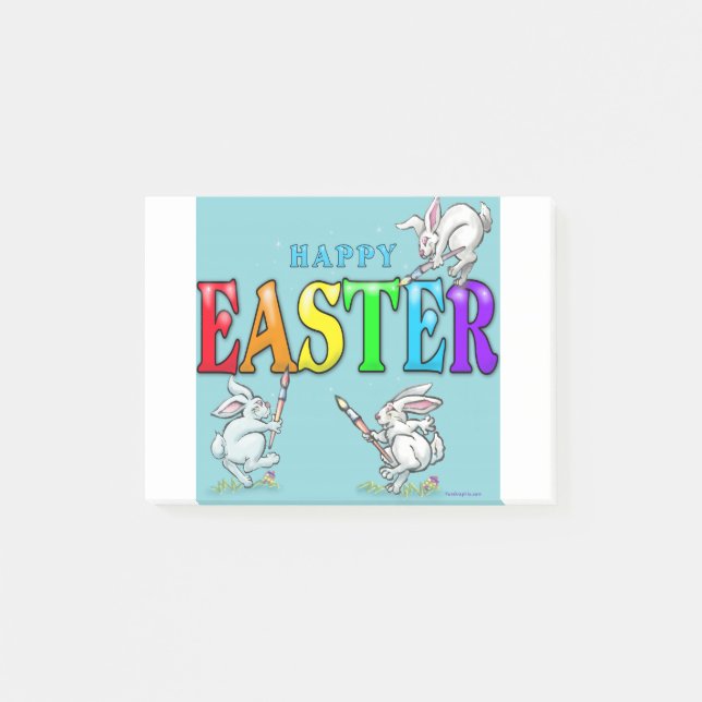 Happy Oaster Bunnies Post-it Klebezettel (Vorderseite)