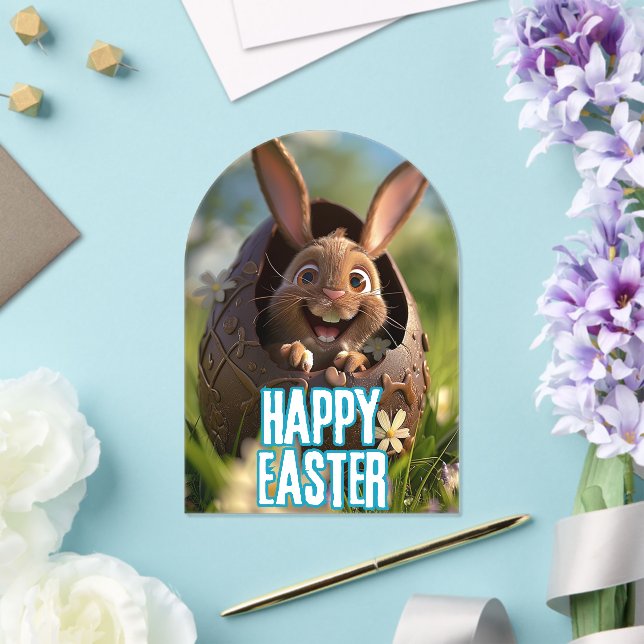 Happy Oaster Bunny Acryleinladungen (Insitu (Hochzeit))