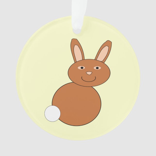 Happy Oaster Bunny Acrylic Ornament (Vorderseite)