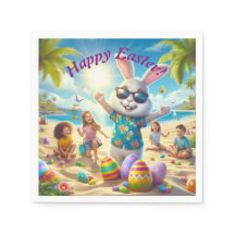 Happy Oaster Bunny am Strand