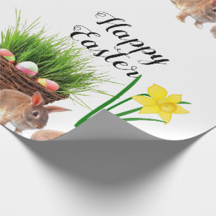 Happy Oaster Bunny and Holiday Basket Geschenkpapier