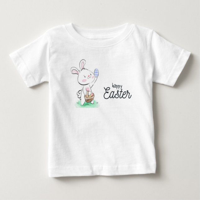 Happy Oaster Bunny Baby T-shirt (Vorderseite)