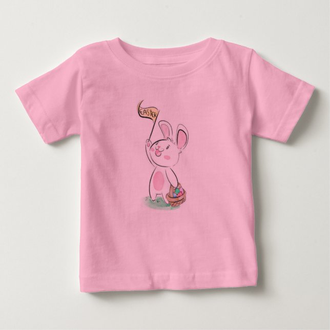 Happy Oaster Bunny Baby T-shirt (Vorderseite)