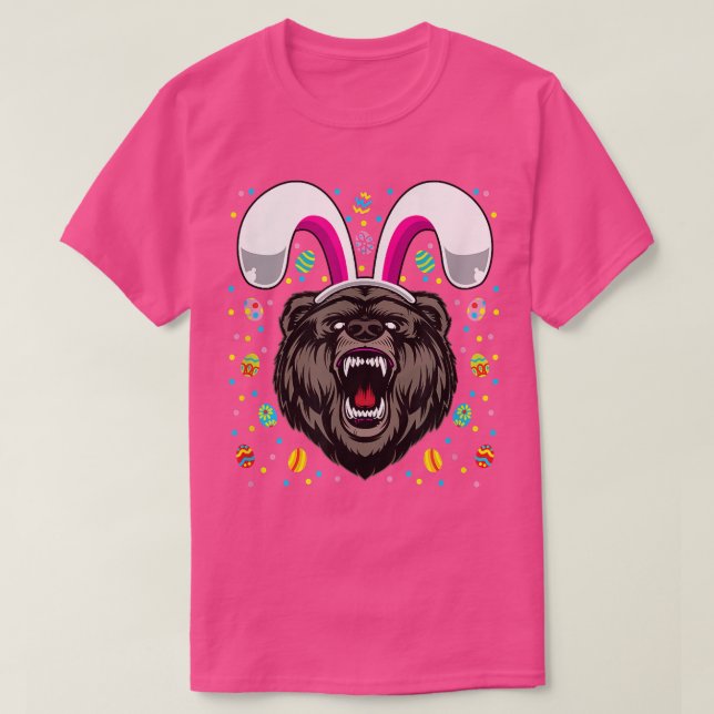 Happy Oaster Bunny Bear Funny Animal Christlich T-Shirt (Design vorne)