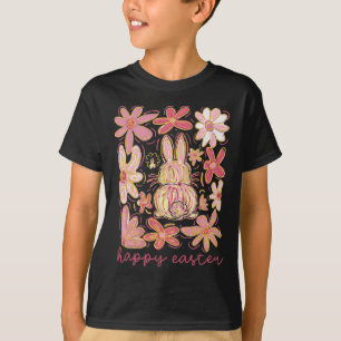 Happy Oaster Bunny Boho Ostercoquette Button T-Shirt