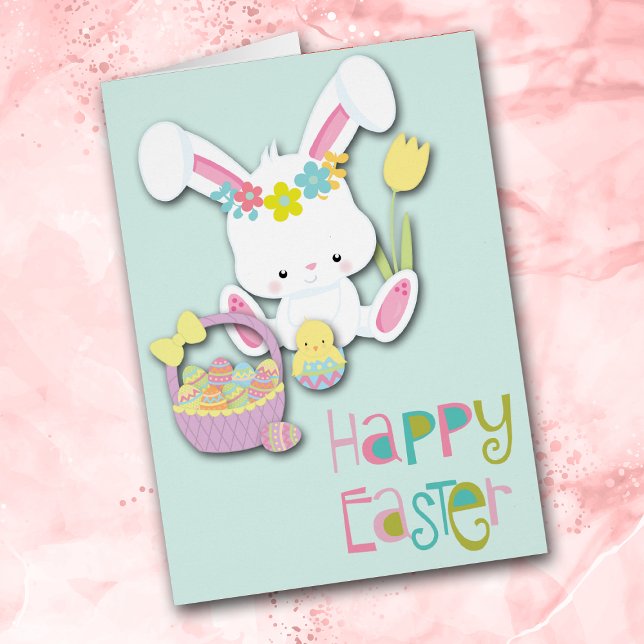 Happy Oaster Bunny, Chick und Basket (Von Creator hochgeladen)