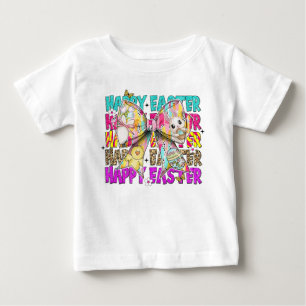 Happy Oaster Bunny Coquette Bow Baby T-shirt