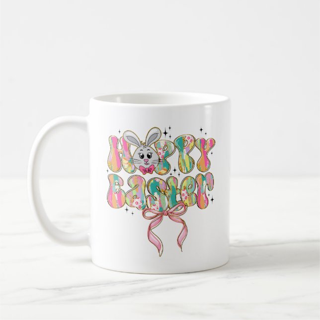 Happy Oaster Bunny Coquette Bow Kaffeetasse (Links)