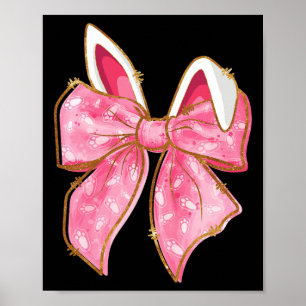 Happy Oaster Bunny Coquette Bow Rabbit Ohren Fraue Poster