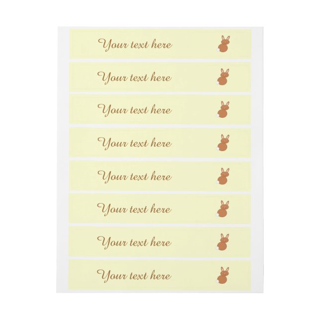 Happy Oaster Bunny Customizable Labels Rundum-Adressaufkleber (Bogen)