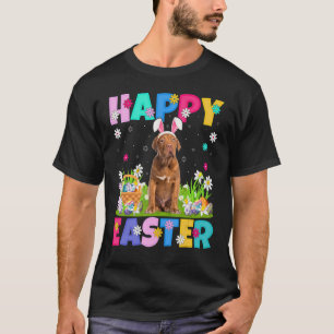 Happy Oaster Bunny Dogue De Bordeaux Dog Osterfeie T-Shirt