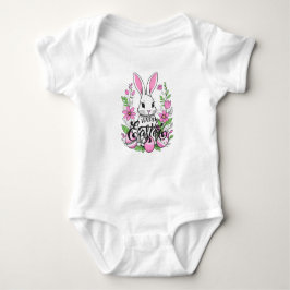 Happy Oaster Bunny (dunkelrosa) Baby Strampler